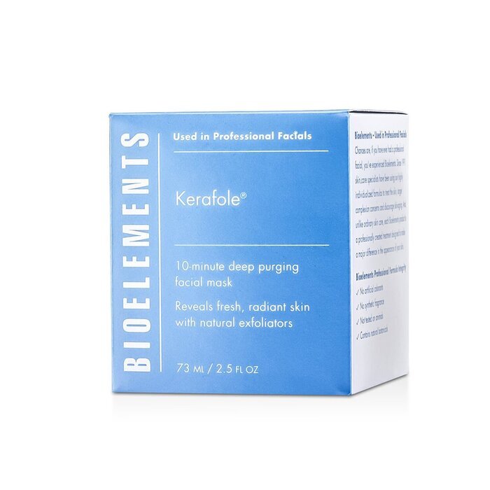 Bioelements Kerafole - 10 minuten diepreinigend gezichtsmasker - voor alle huidtypen, behalve de gevoelige huid 73 ml/2,5 oz