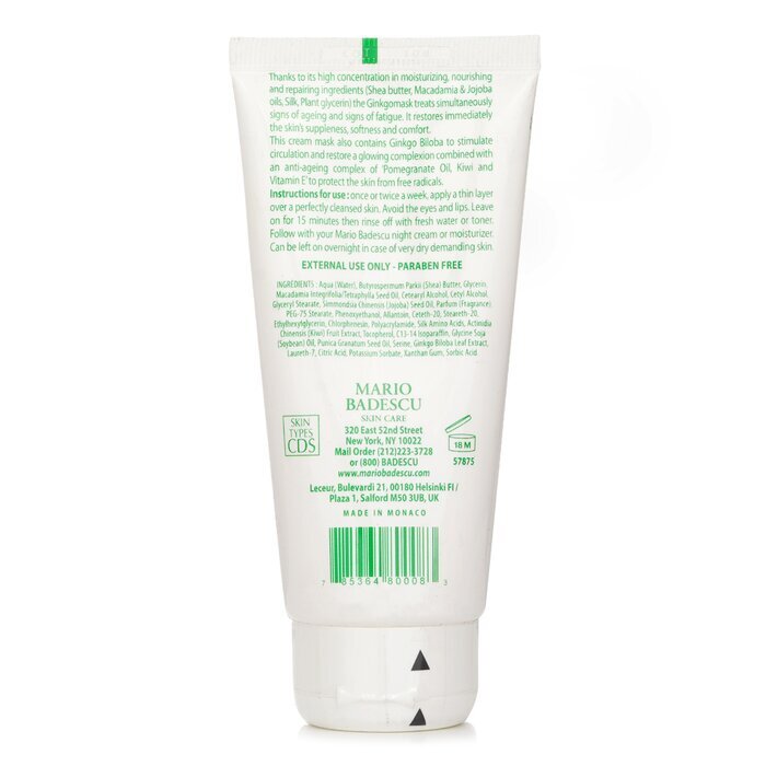 Mario Badescu Ginkgo Masker - Voor gecombineerde/droge/gevoelige huidtypes 73 ml/2,5 oz