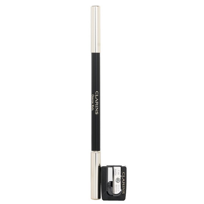Clarins Long Lasting Eye Pencil met kwastje - # 01 Carbon Black (met slijper) 1,05 g/0,037 oz