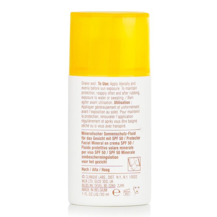 Clinique Mineral Sunscreen Fluid voor gezicht SPF 50 - Formule voor de gevoelige huid 30 ml