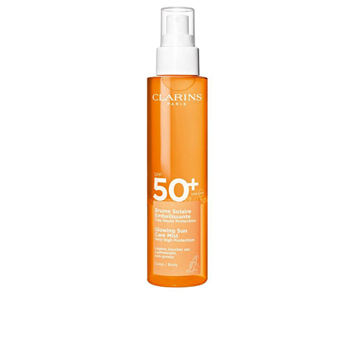 Clarins Glowing Sun Care Mist Spf50+ Lichtgewicht Niet-vettig 150ml