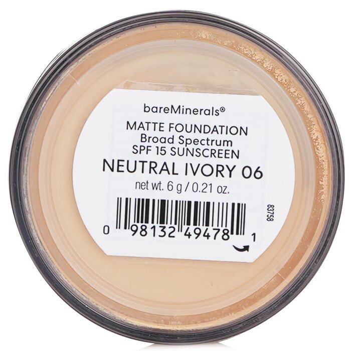 BareMinerals Matte Foundation Broad Spectrum SPF15 - Neutraal Ivoor 6 g/0,21 oz