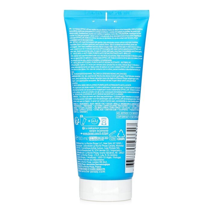 La Roche Posay Effaclar Ontstoppend Zuiverend Sebo-Controlerend Masker 100ml/3.3oz