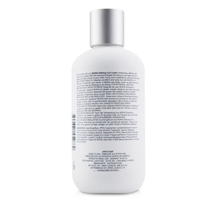 Unite BOING Defining Curl Cream (Activeren. Houden) 236ml/8oz
