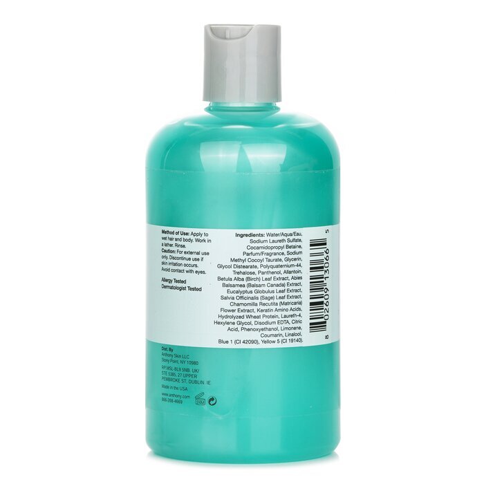 Anthony Invigorating Rush Haar- en lichaamswas (alle huidtypen) 355 ml