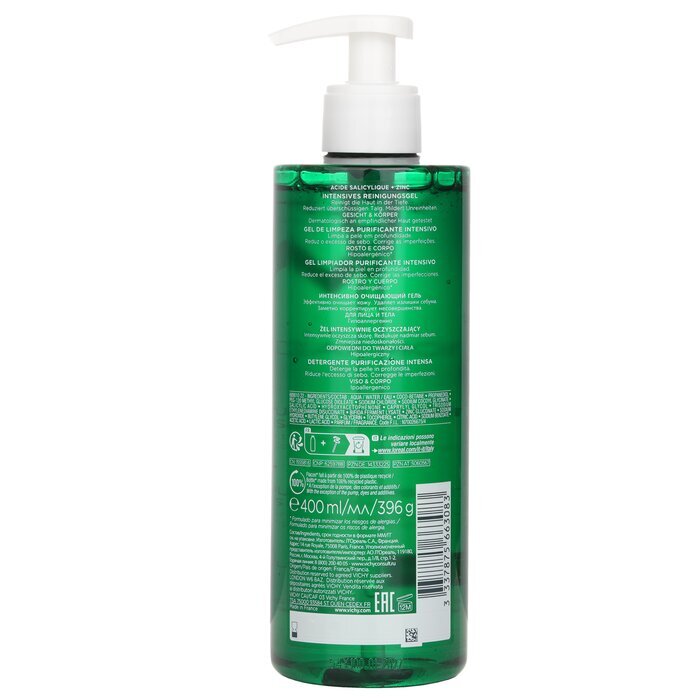 Vichy Normaderm Phytosolution Intensieve Zuiverende Gel (Voor Vette, Onzuivere & Gevoelige Huid) 400ml