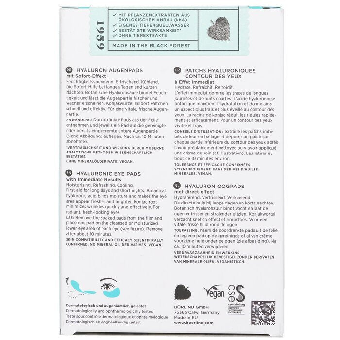Annemarie Borlind Hyaluronzuur Oogpads met Directe Resultaten 6x2 pads