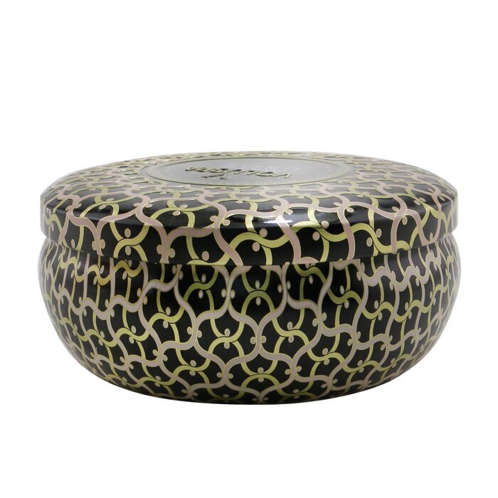 Voluspa 3-lont decoratieve blikken kaars - Ambre Lumiere 340 g/12 oz