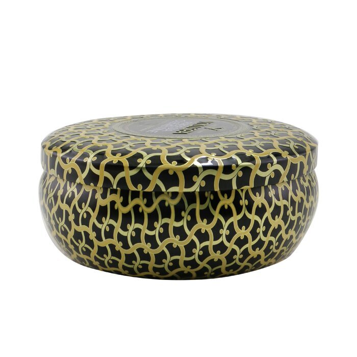 Voluspa 3-lont decoratieve blikken kaars - Freesia Clementine 340 g/12 oz