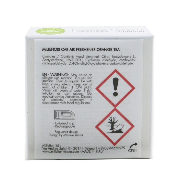 Millefiori Icon Textiel Geometrische Auto Luchtverfrisser - Sinaasappelthee 1 st.