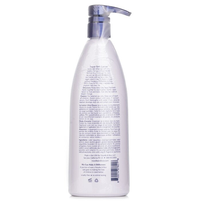 Noodle & Boo Super Soft Lotion - Lavendel - Voor gezicht en lichaam (Dermatologisch getest en hypoallergeen) 473 ml