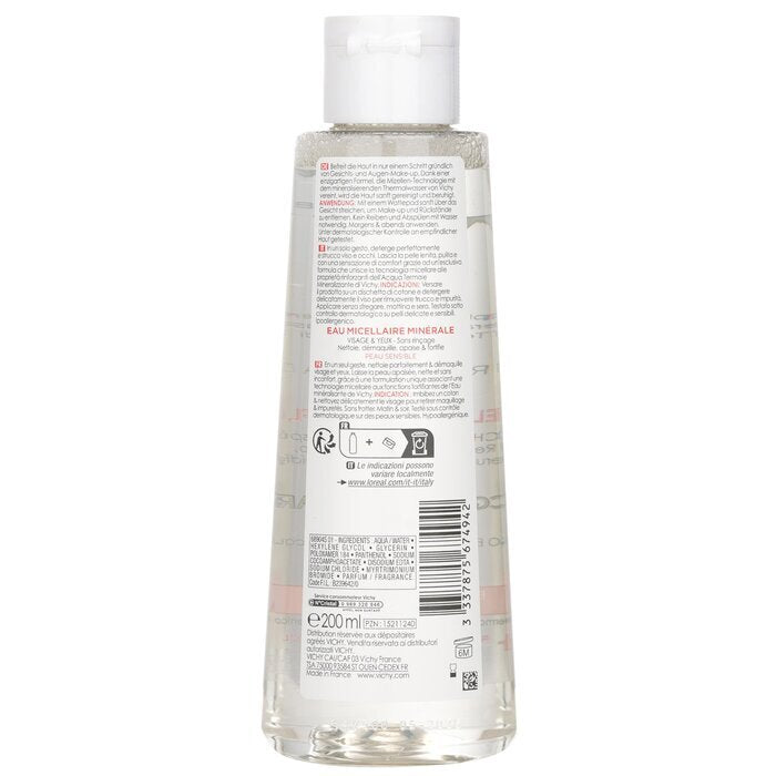 Vichy Purete Thermale Mineraal Micellair Water - Voor de Gevoelige Huid 200ml