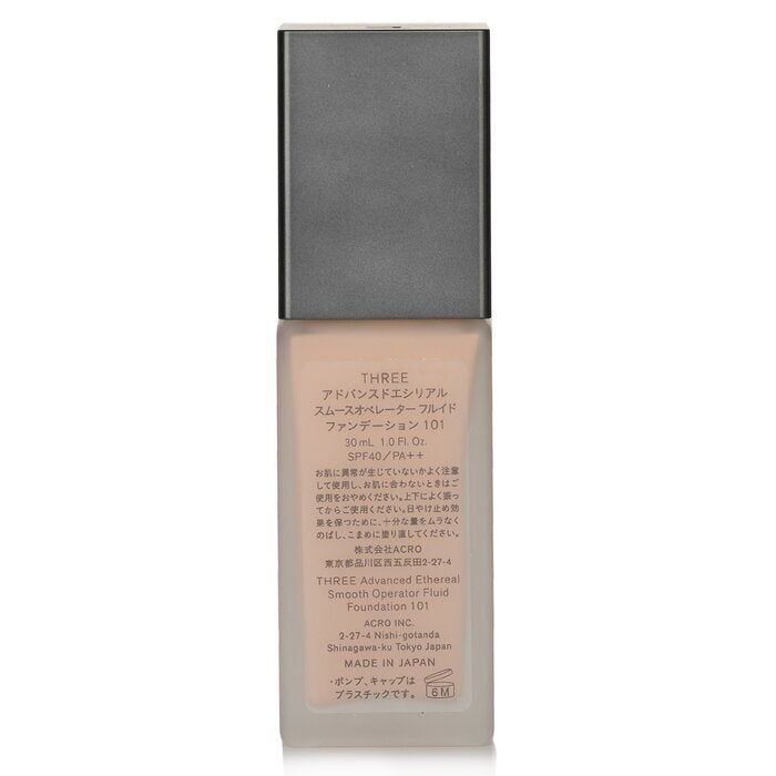 THREE Geavanceerde Ethereal Smooth Operator Fluid Foundation SPF40 - #101 30ml/1oz