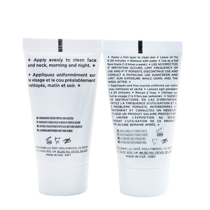 Glamglow Pore-Clearing & Minimalizing Set: Supermud Clearing Treatment 15g + Superwatergel Moisturizer 15ml 2 stuks