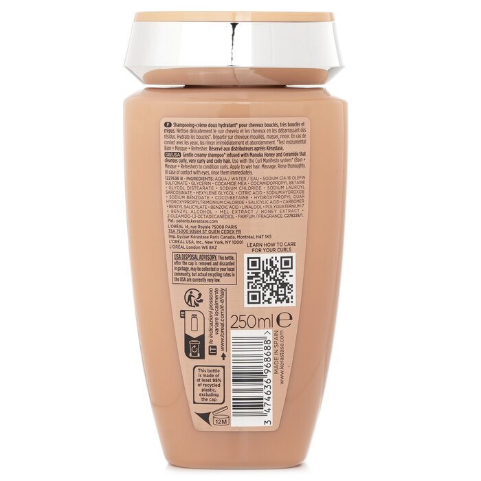 Curl Manifesto Bain Hydratation Douceur Gentle Hydrating Creamy Shampoo (voor krullend, zeer krullend en krullend haar) 250ml