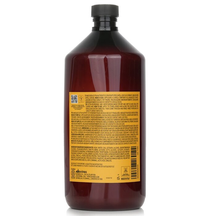 Davines Naturaltech Voedend Vegetarisch Wondermasker (Voor Broos Haar) 1000ml