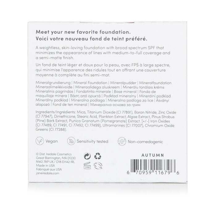 Jane Iredale PurePressed Base Mineral Foundation Refill SPF 20 - Herfst 9,9 g