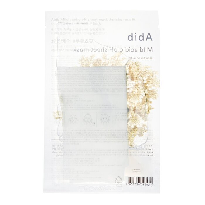 Abib Mild Acidic pH Sheet Mask - Jericho Rose Fit 27mlx10st
