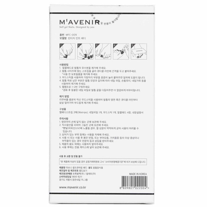 Mavenir Nagelsticker (Groen) - # Vintage Mint Pedi 36 stuks