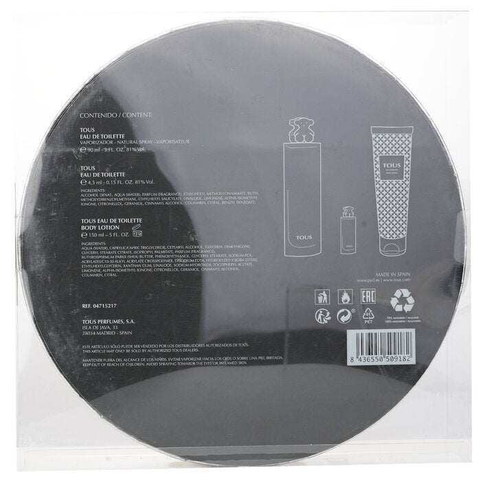 Tous Eau De Toilette Spray 90ml + Eau De Toilette Spray 4,5 ml + Bodylotion 150ml 3st