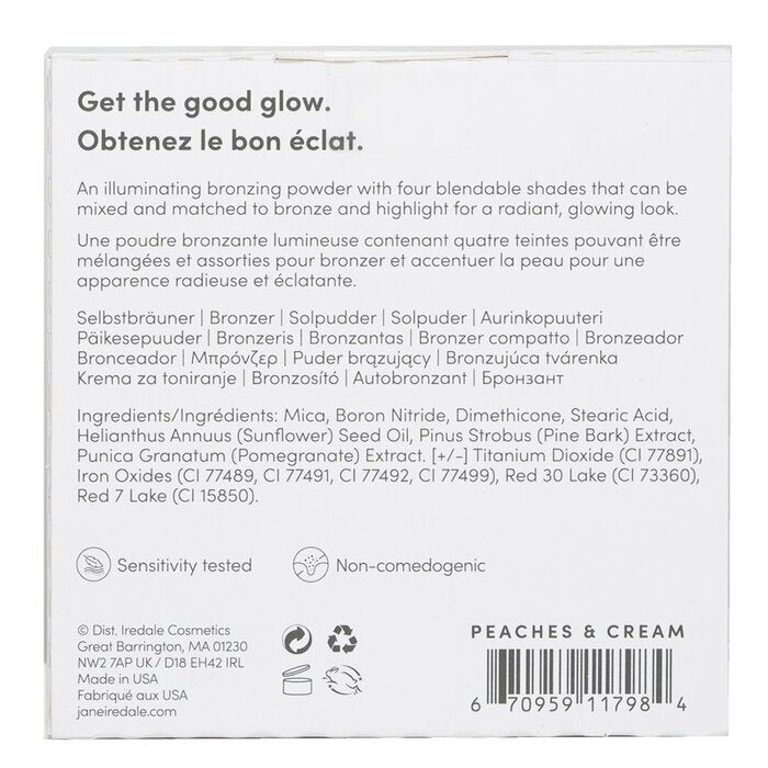 Jane Iredale PureBronze Shimmer Bronzer Palette Navulling - # Peaches & Cream 9,9 g/0,35 oz