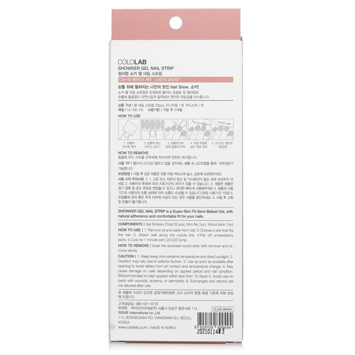 Cololab Showker Gel Nail Strip # CSA102 Damesjasje 1st