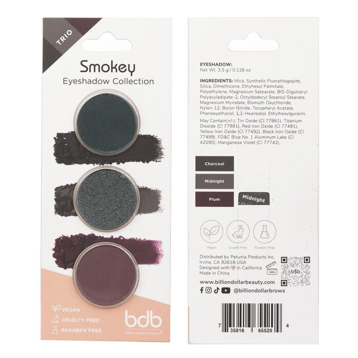 Billion Dollar Brows Oogschaduwcollectie Trio - #Smokey 3,5 g/0,126 oz