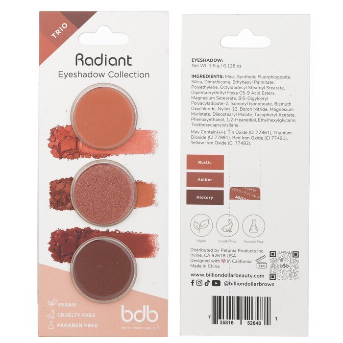 Billion Dollar Brows Oogschaduwcollectie Trio - #Radiant 3,5 g/0,126 oz