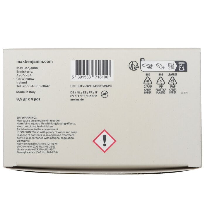 Max Benjamin Autogeur Cadeauset - Witte Granaatappel 4 stuks