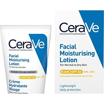 Cerave Gezichtscrème SPF50 voor normale tot droge huid 52 ml