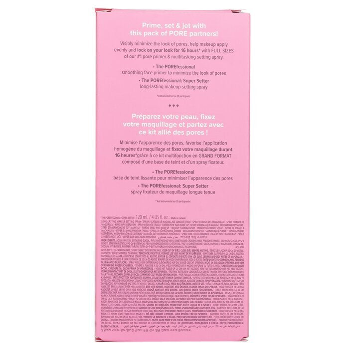 Benefit Prime & Set Pore Pack: The Porefessional Smoothing Face Primer + Super Setter Langdurige Make-up Fixeerspray 2 stuks