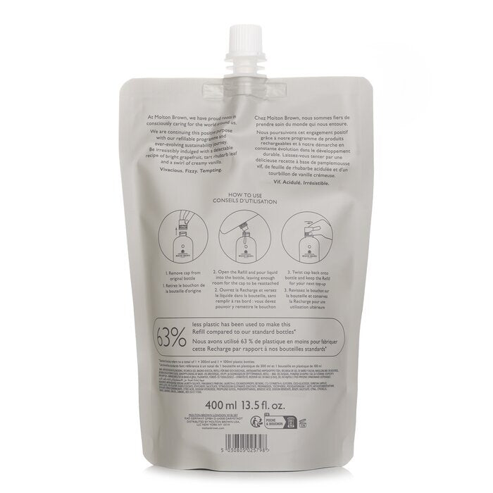 Molton Brown Heerlijke Rabarber & Roos Bad- & Douchegel Navulling 400ml