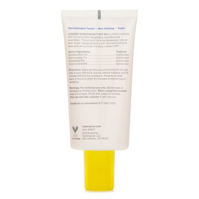 Supergoop Unseen Zonnebrandcrème SPF 50 50ml