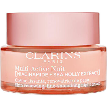 Clarins Multi-Active Nuit (Niacinamide + Zeedistelextract) Huidvernieuwende, lijntjesverzachtende nachtcrème voor de droge huid 50 ml