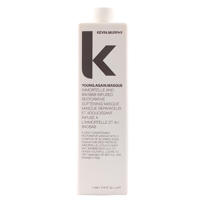 Kevin Murphy Young.Again.Masque (Immortelle en Baobab Infused Restorative Softening Masque - Voor droog, beschadigd of broos haar) 1000ml/33.8oz