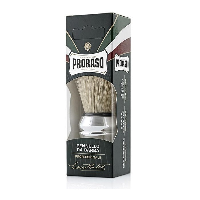 Proraso Grote Boar Pure Bristol Scheerkwasten met Chromen Handvat