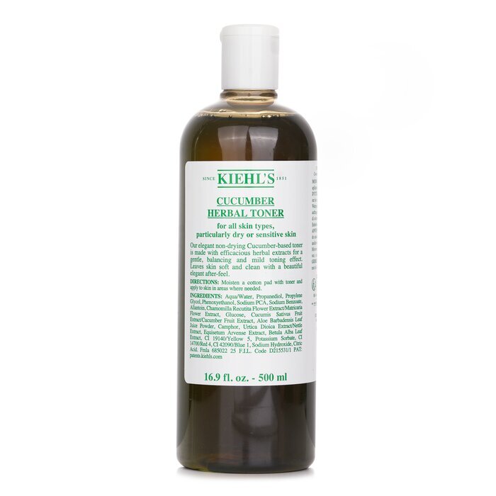 Kiehl's Cucumber Herbal Alcohol-Free Toner - For Dry or Sensitive Skin Types 500ml