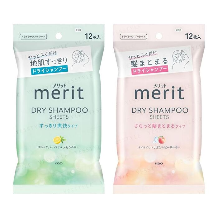 Merit Day+ Dry Shampoo Sheets - Verbena & Lemon - 12 pcs