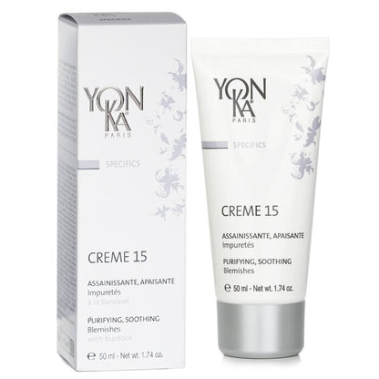 Yonka Specifics Creme 15 With Burdock - Purifying, Soothing (For Blemishes) 50ml/1.74oz