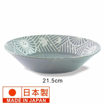 Minoro Touki Minoyaki KAFU 21.5CM pasta plate (Mint Blue)- # Mint Blue