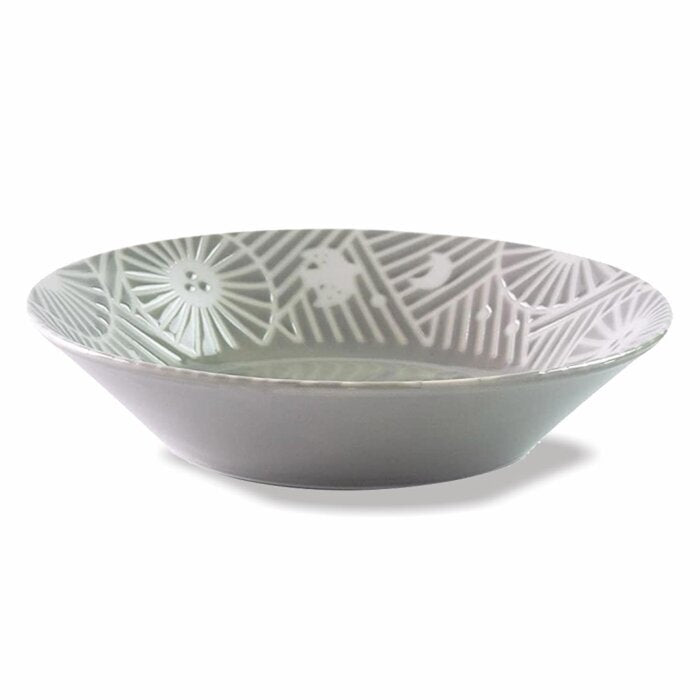 Minoro Touki Minoyaki KAFU 21.5CM pasta plate (Pearl Grey)- # Pearl Grey