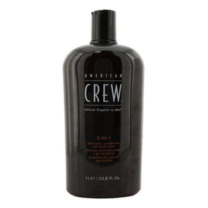 American Crew Men 3-IN-1 Shampoo, Conditioner & Body Wash 1000ml/33.8oz