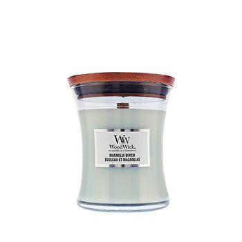 Woodwick Magnolia Birch Medium Zandloperkaars 0