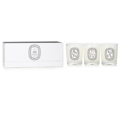 Diptyque Mini Candle Coffret: (Baies, Figuier, Roses) 3x 70g/2.4oz