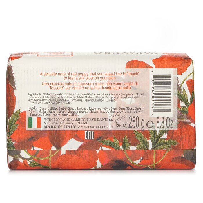 Nesti Dante Dei Colli Fiorentini Triple Milled Vegetal Soap - Poppy 250g/8.8oz