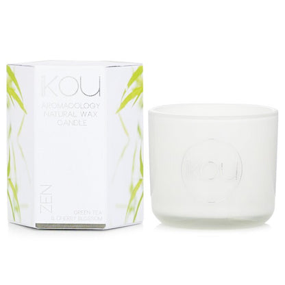 iKOU Eco-Luxury Aromacology Natuurlijke Wax Kaars Glas - Zen (Groene Thee &amp; Kersenbloesem) 85g