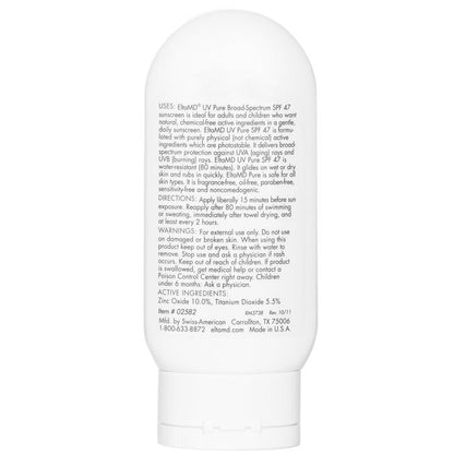 EltaMD UV Pure Waterbestendige Gezicht &amp; Lichaam Fysieke Zonnebrandcrème SPF 47 114g/4oz