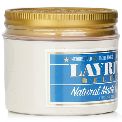 Layrite Natural Matte Cream (Medium Hold, Matte Finish, Wateroplosbaar) 120g/4.25oz