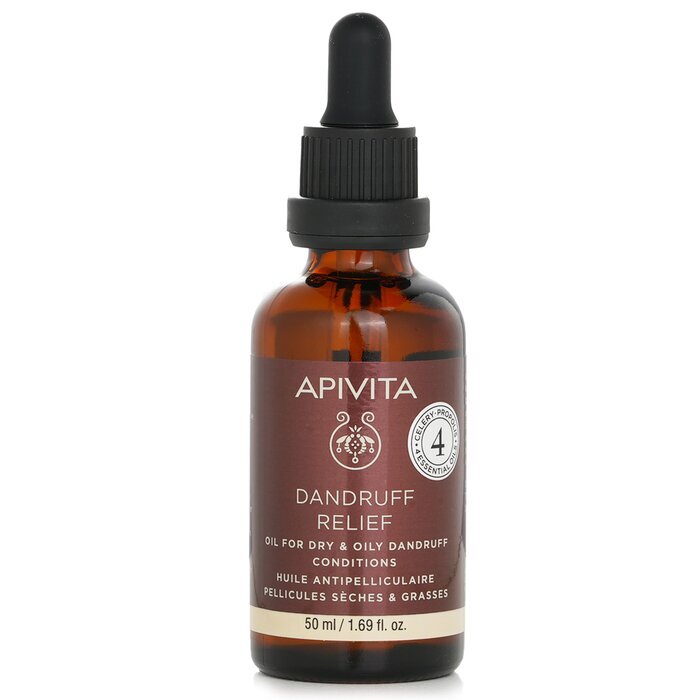 Apivita Dandruff Relief Oil with Celery, Propolis & 4 Essential Oils (For Dry & Oily Dandruff Conditions) 50ml/1.69oz