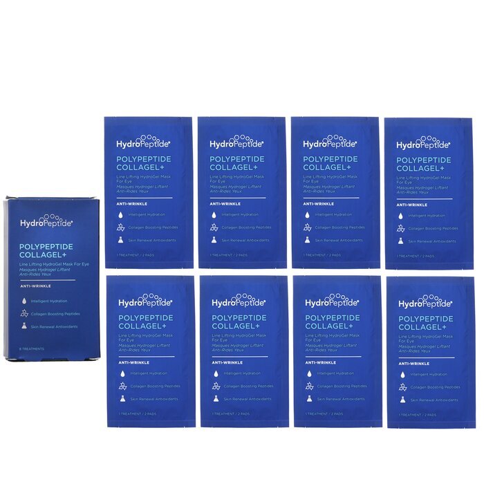 HydroPeptide Polypeptide Collagel+ Line Lifting Hydrogel Mask voor de ogen, 8 behandelingen